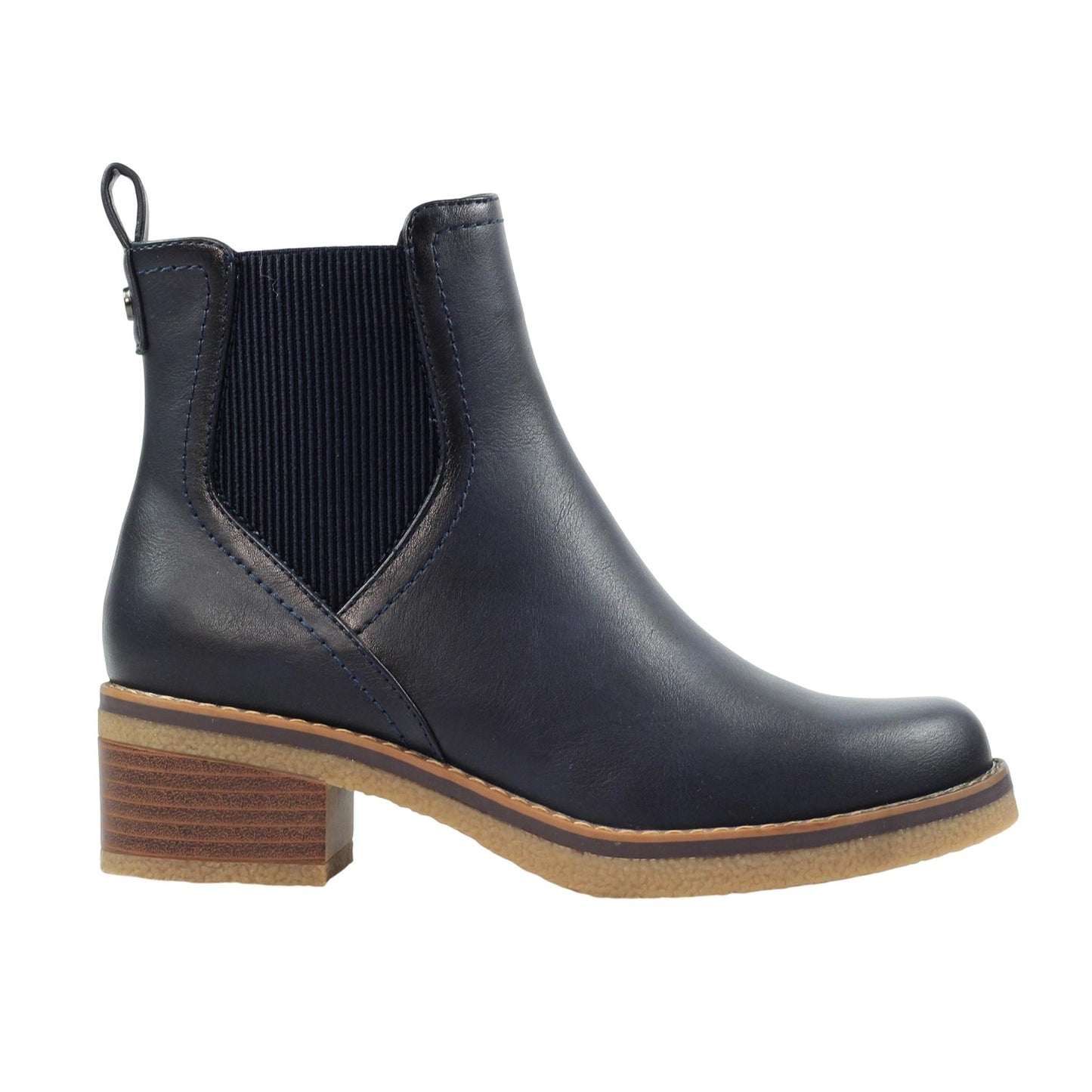Blue - Back - Lunar Womens-Ladies Conrad Ankle Boots