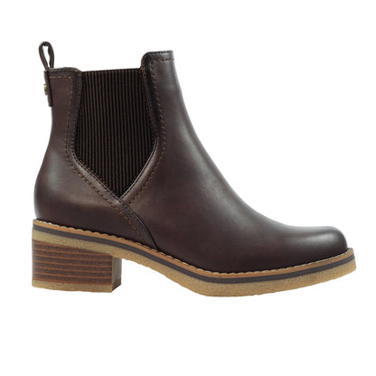 Brown - Side - Lunar Womens-Ladies Conrad Ankle Boots
