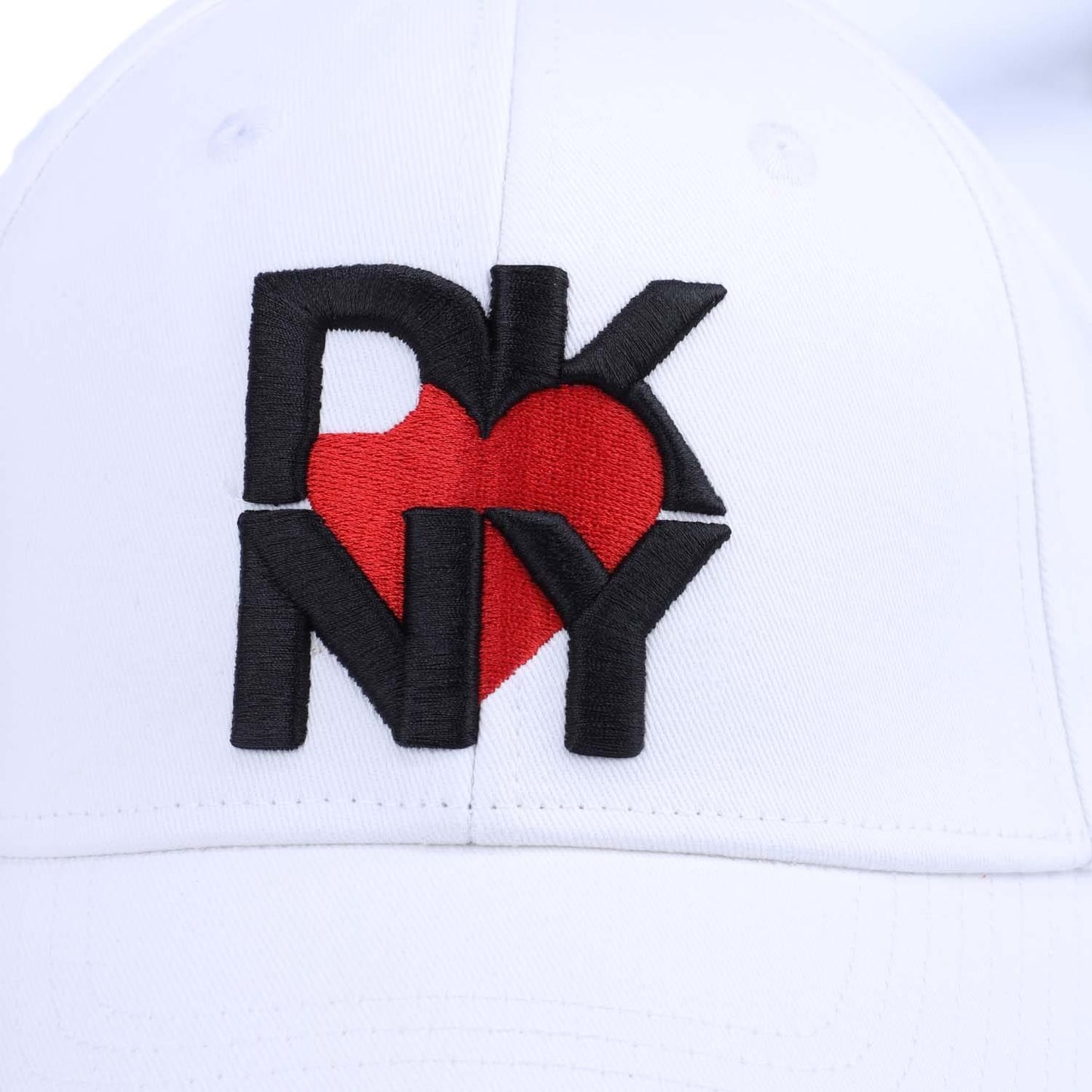White - Pack Shot - DKNY Logo Baseball Cap