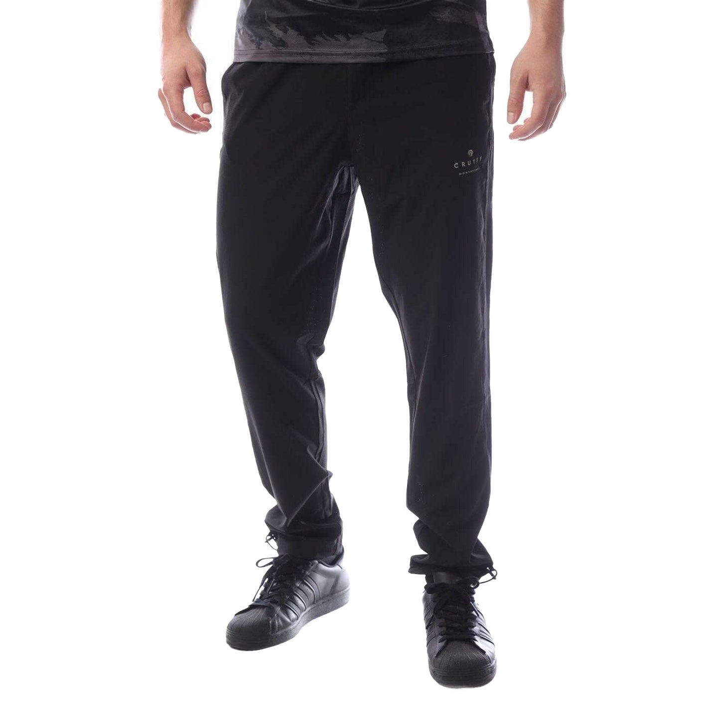 Black - Front - Cruyff Mens Transverse Woven Jogging Bottoms