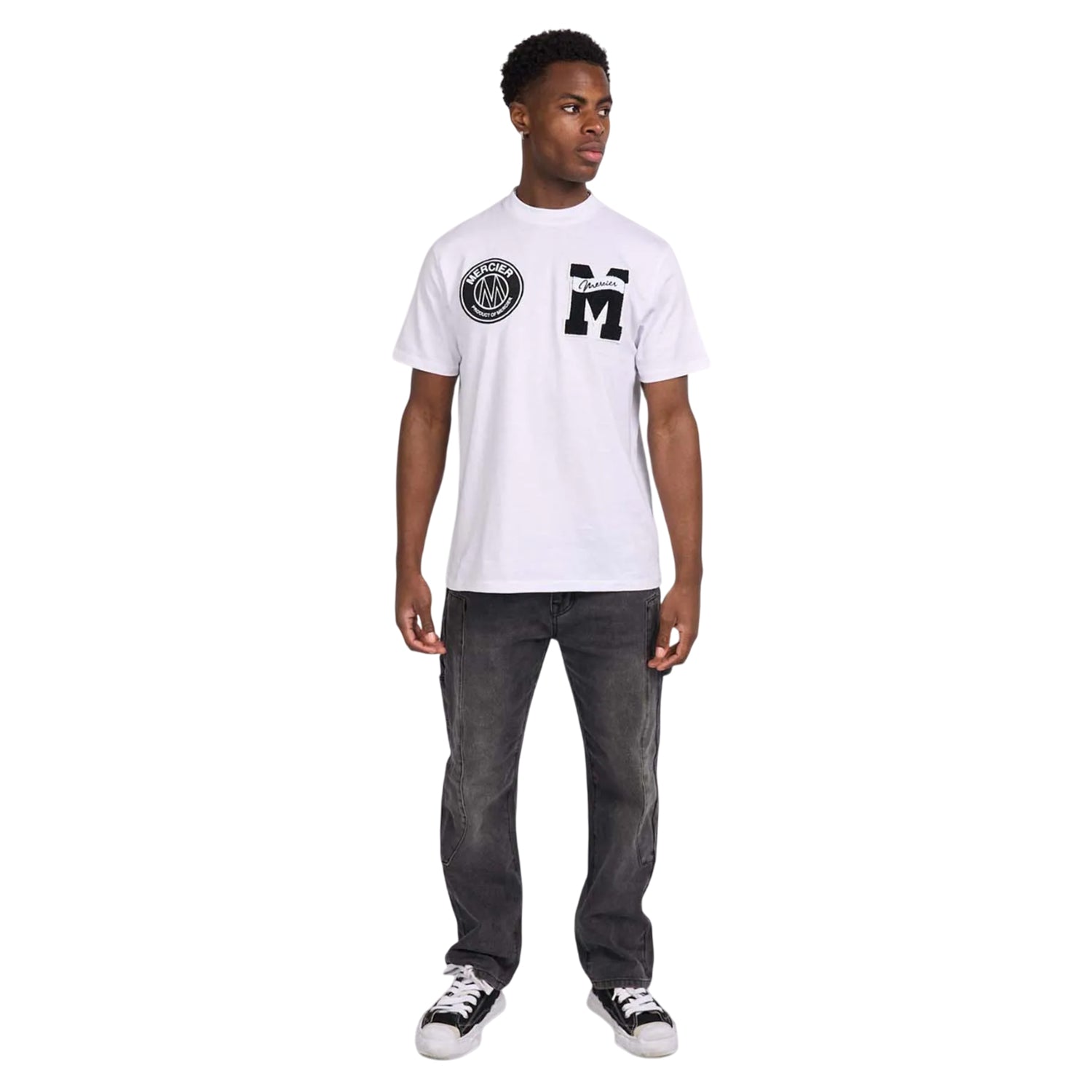 White - Side - Mercier Mens Academy T-Shirt