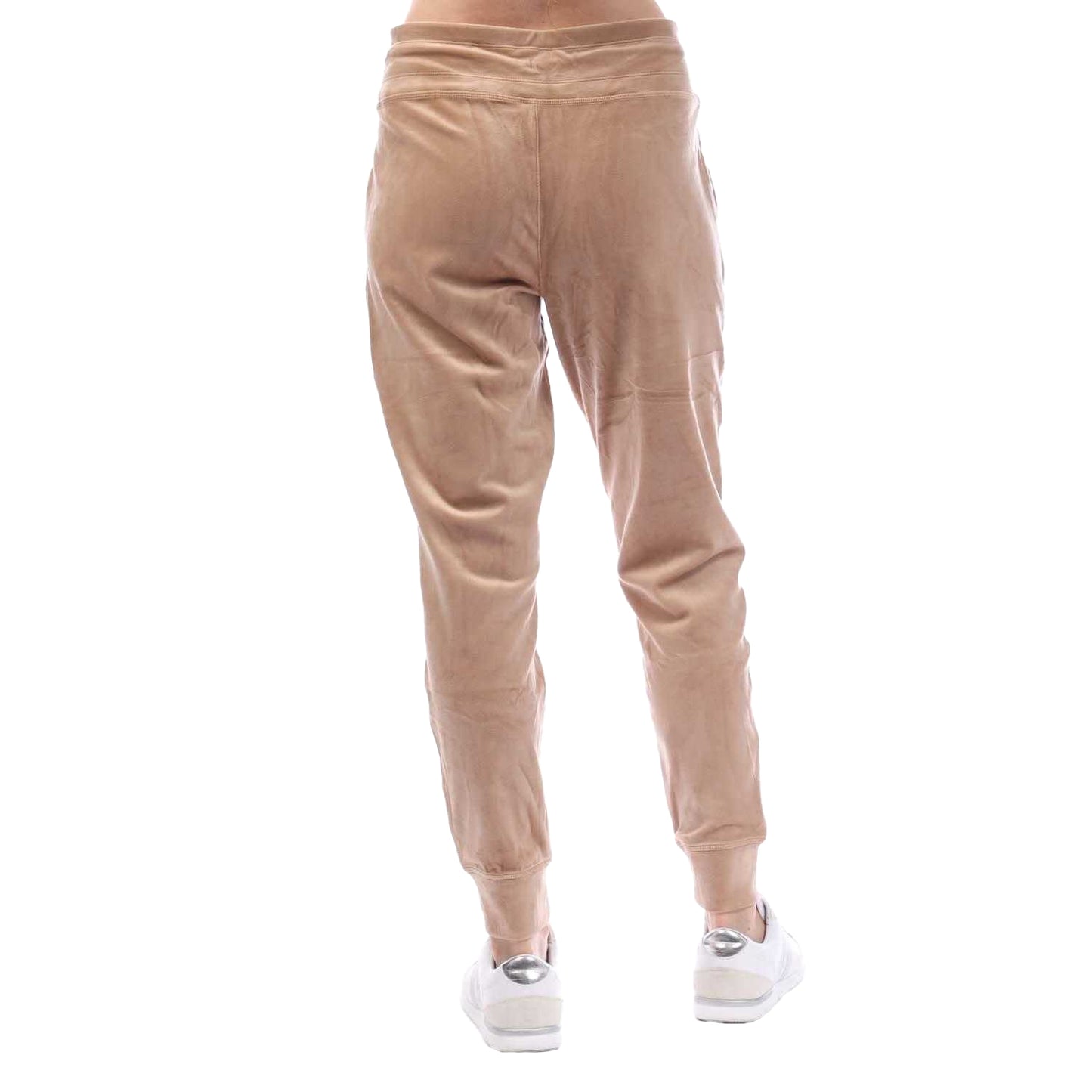 Beige - Back - DKNY Womens-Ladies Rhinestone Logo Jogging Bottoms