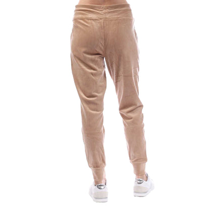 Beige - Back - DKNY Womens-Ladies Rhinestone Logo Jogging Bottoms