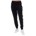 Black - Front - DKNY Womens-Ladies Rhinestone Logo Jogging Bottoms