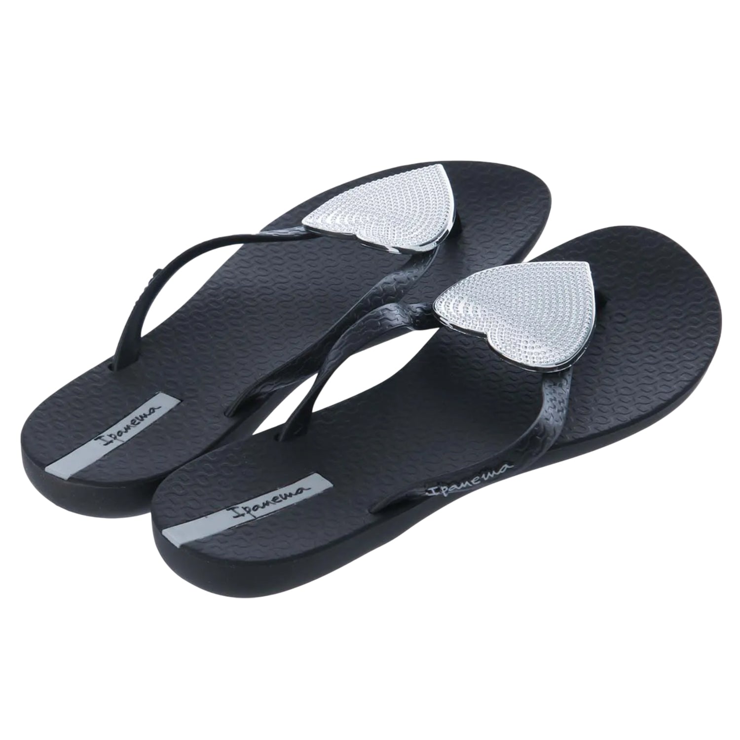 Black - Back - Ipanema Womens-Ladies Heart Maxi Sandals