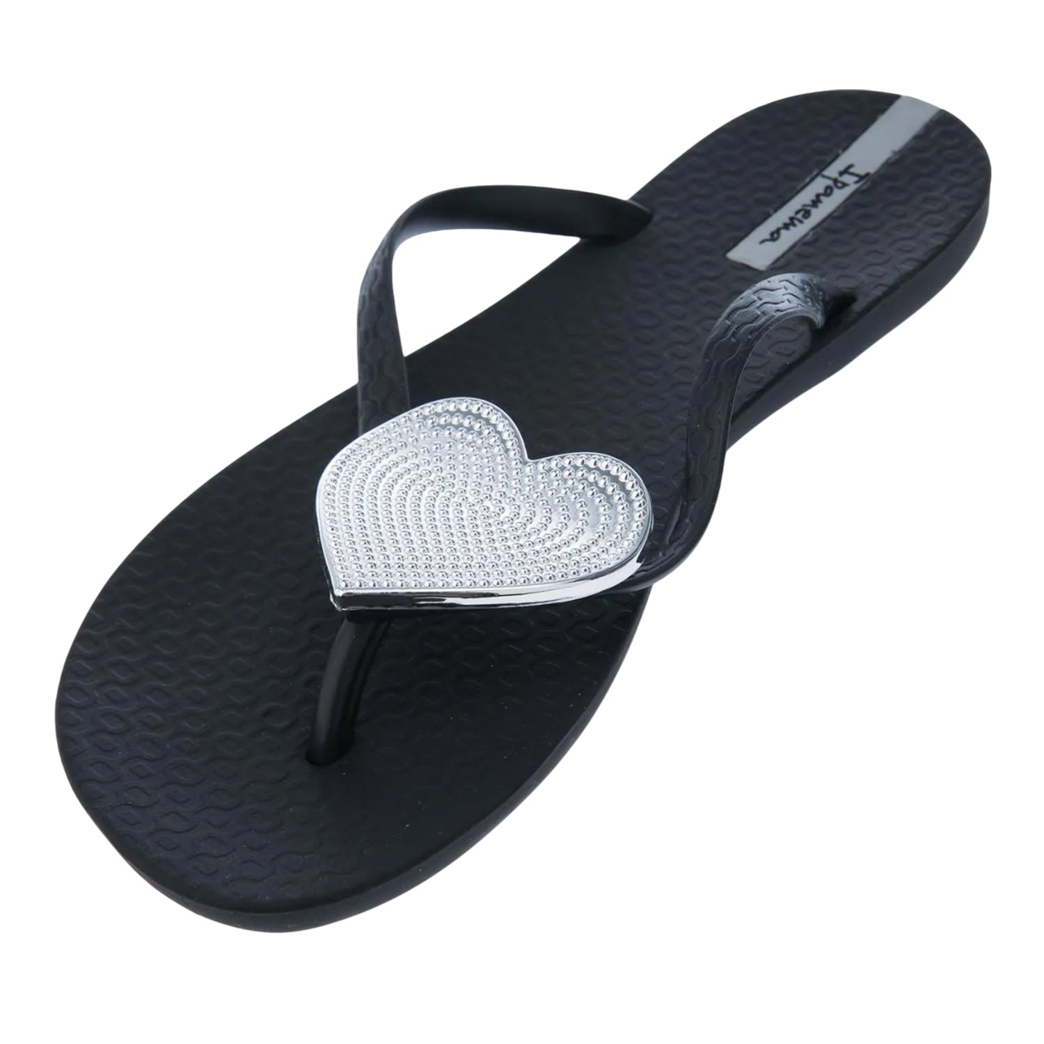 Black - Side - Ipanema Womens-Ladies Heart Maxi Sandals