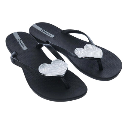 Black - Front - Ipanema Womens-Ladies Heart Maxi Sandals
