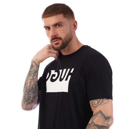 Black - Side - Hugo Mens Doguh T-Shirt