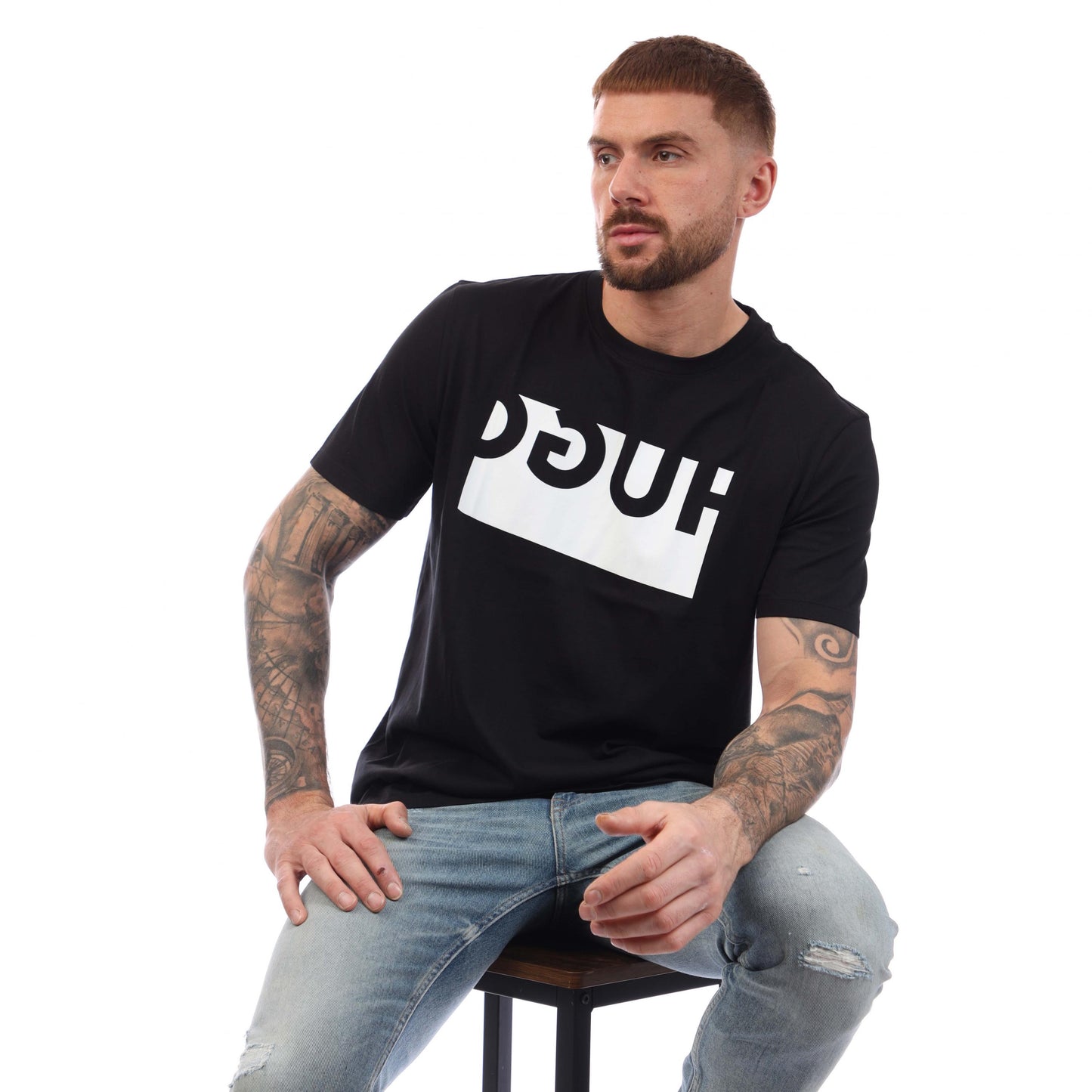 Black - Lifestyle - Hugo Mens Doguh T-Shirt