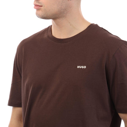 Brown - Back - Hugo Mens Dero 99 T-Shirt