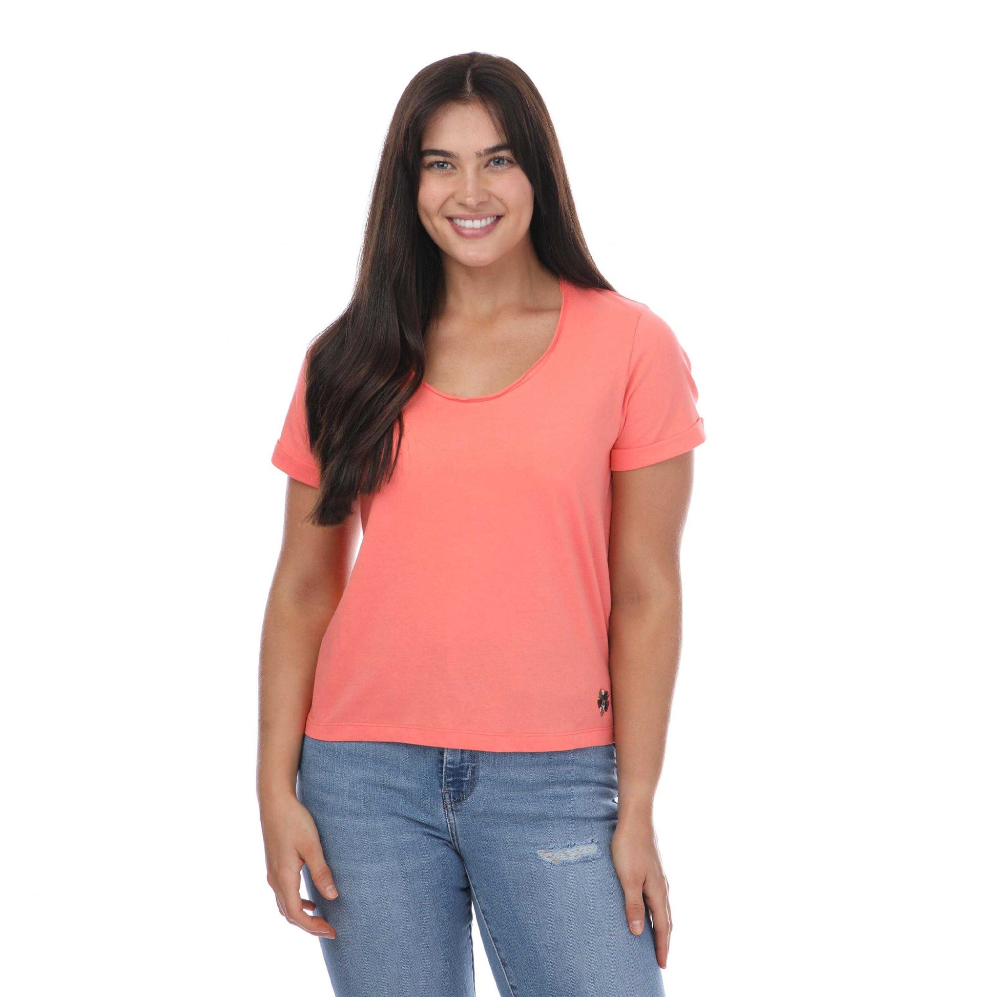 Pink - Front - Ted Baker Womens-Ladies Miarna V Neck T-Shirt
