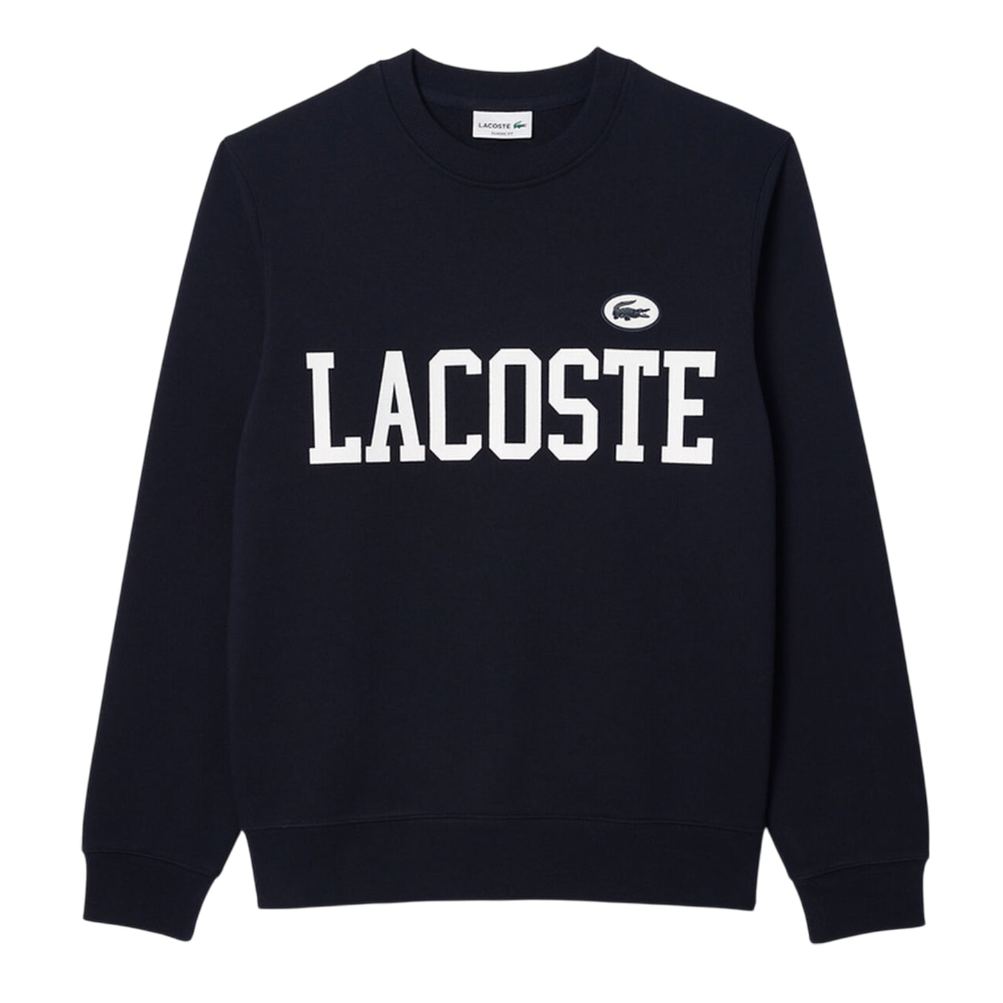 Blue - Front - Lacoste Mens Flocked Fleece Sweatshirt