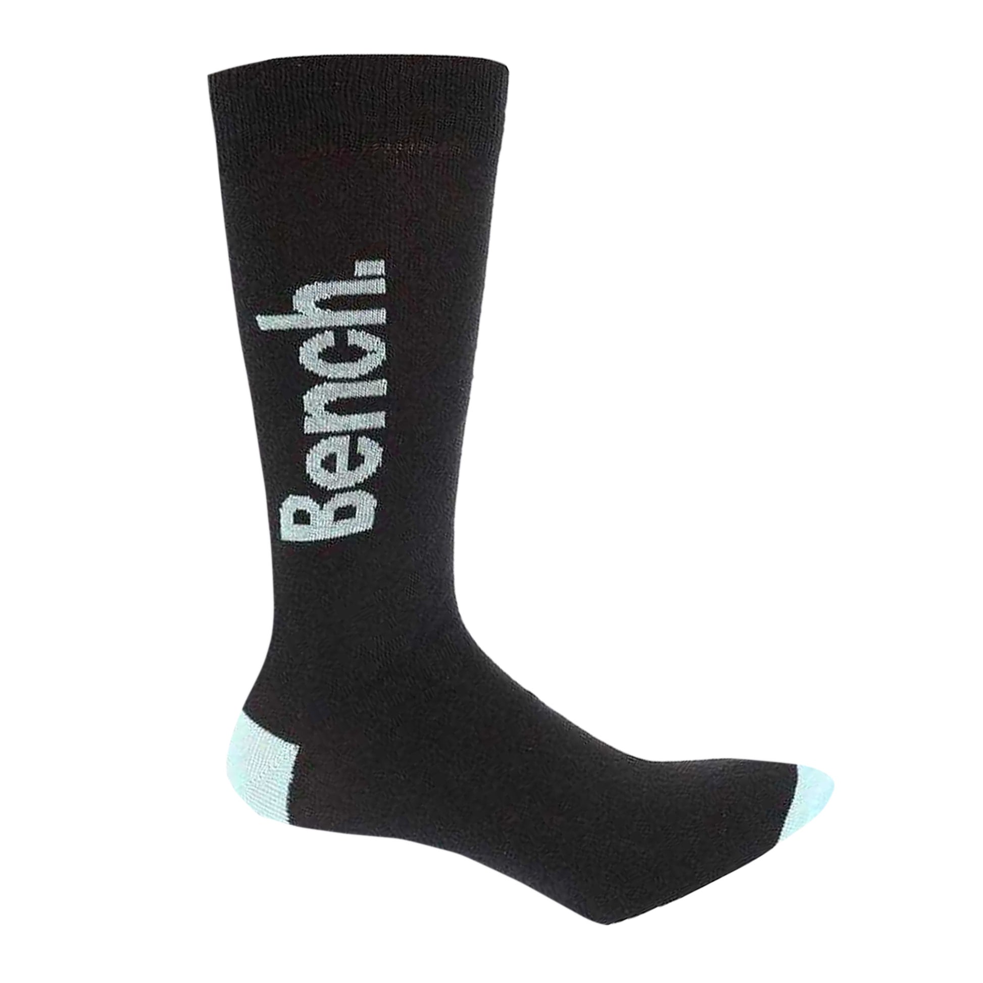 Black - Back - Bench Unisex Adult Reven Dress Socks (Pack of 7)