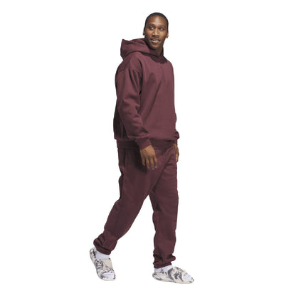 Red - Lifestyle - Adidas Unisex Adult Fleece Basketball Hoodie