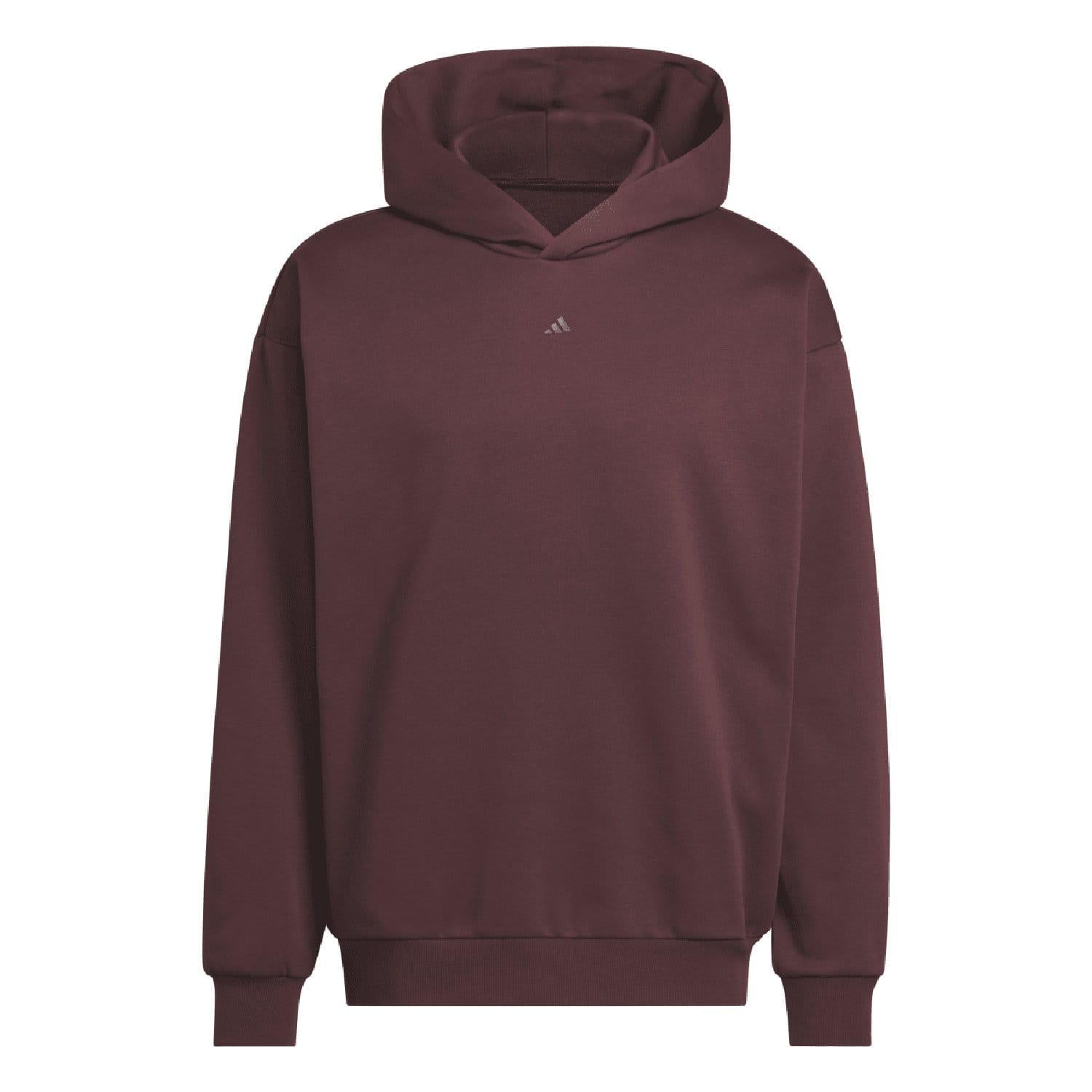 Red - Front - Adidas Unisex Adult Fleece Basketball Hoodie