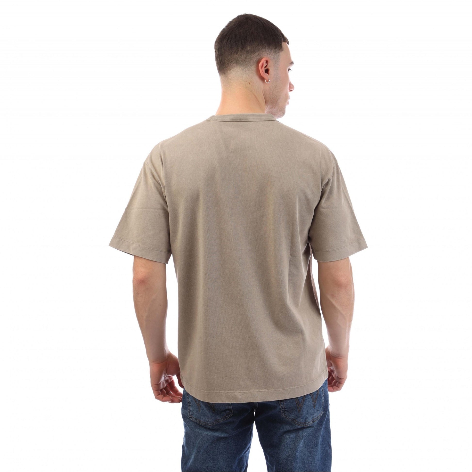 Brown - Side - Hugo Mens Docku Logo T-Shirt