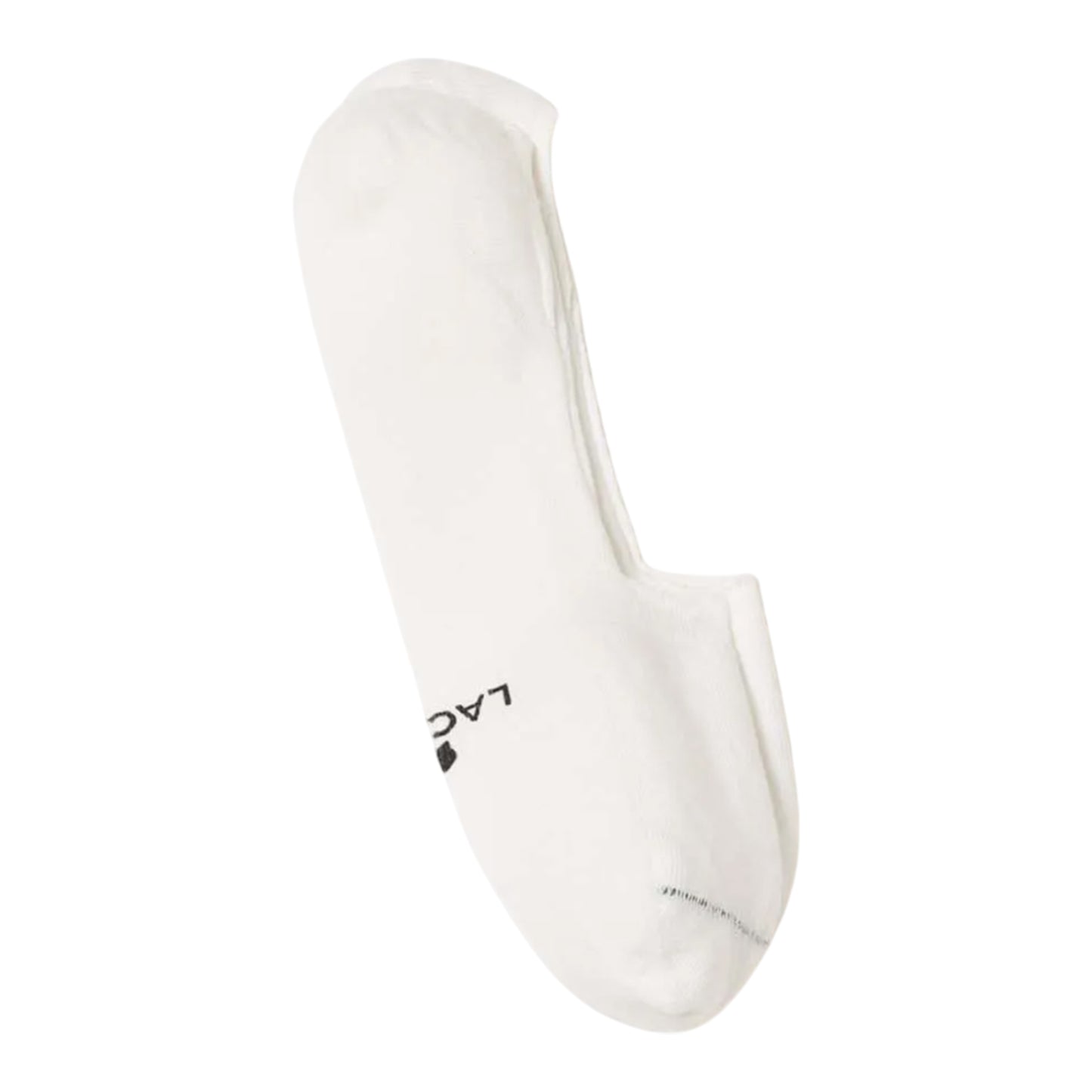 White - Back - Lacoste Unisex Adult Logo Organic Cotton Jersey No-Show Socks