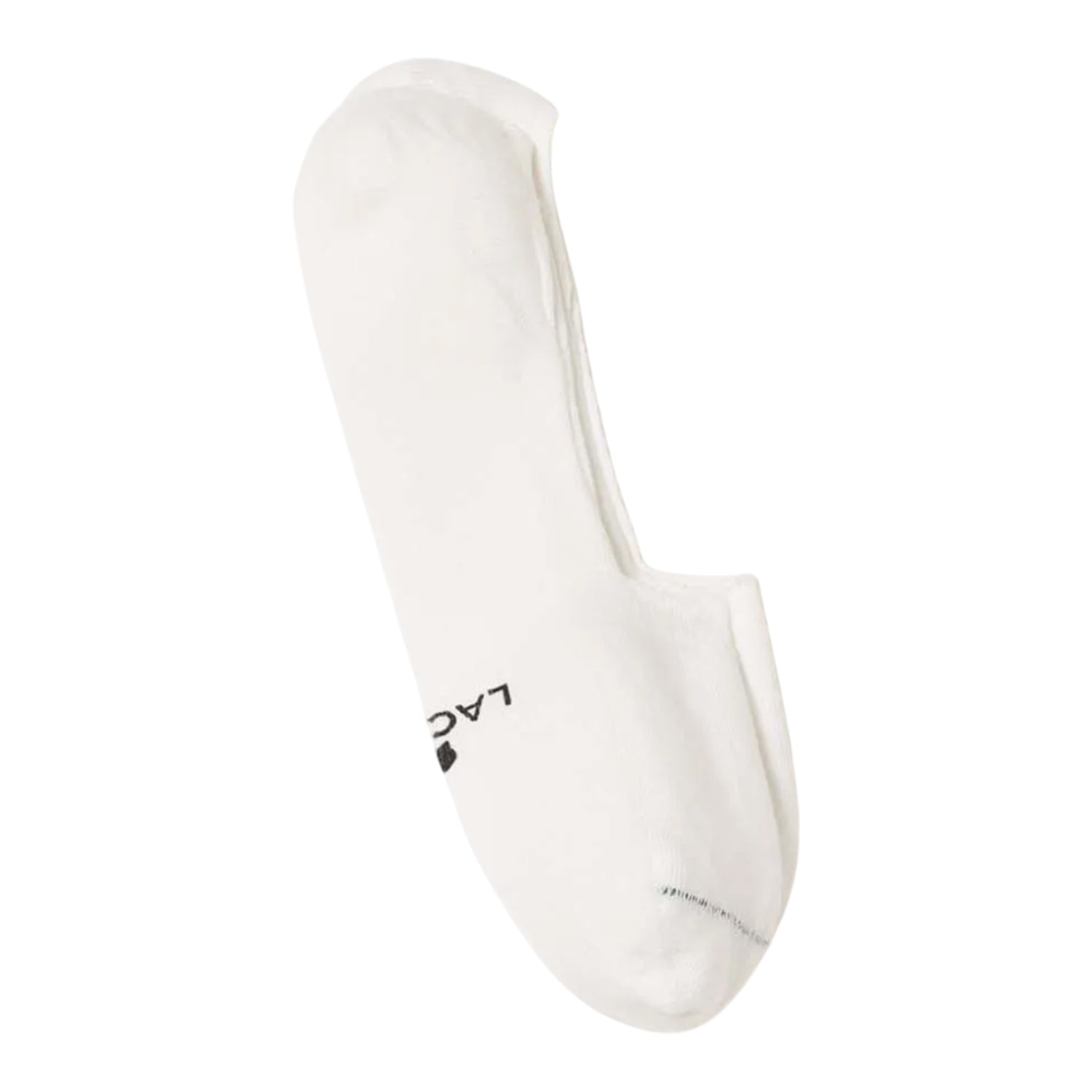 White - Back - Lacoste Unisex Adult Logo Organic Cotton Jersey No-Show Socks