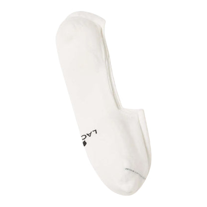 White - Back - Lacoste Unisex Adult Logo Organic Cotton Jersey No-Show Socks