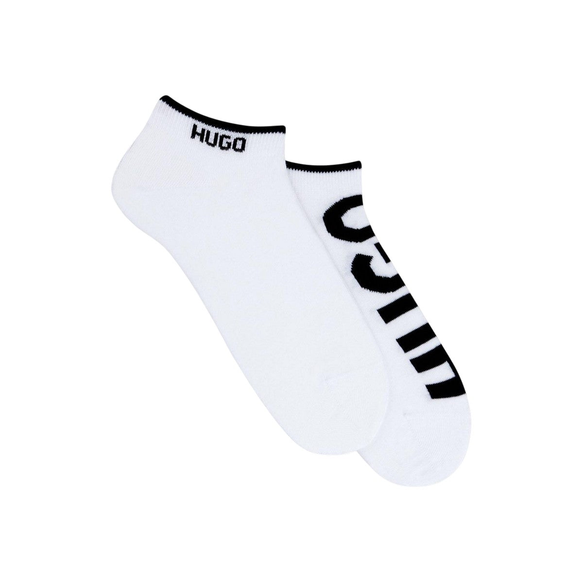 White - Front - Hugo Unisex Adult Logo Ankle Socks (Pack of 2)