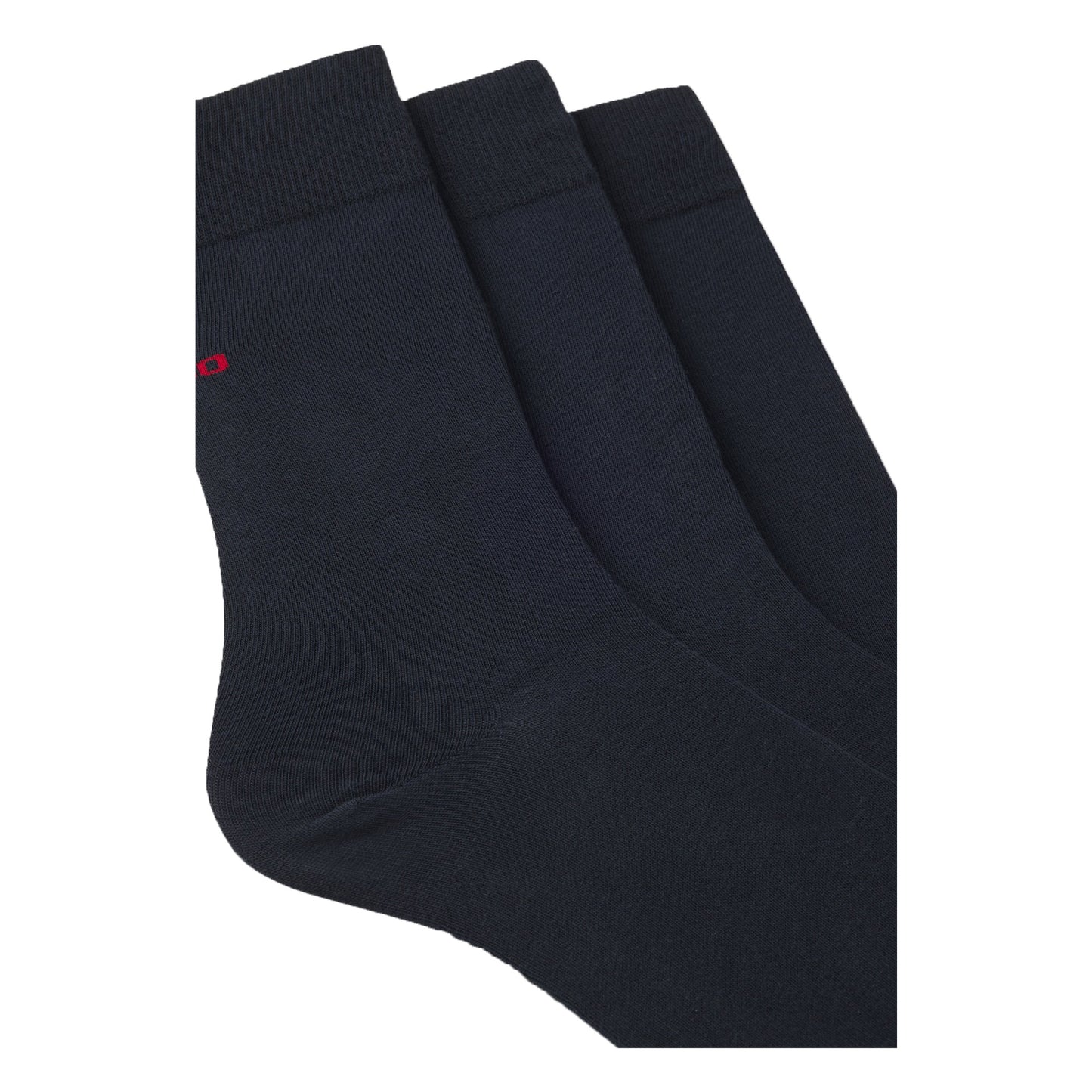 Dark Blue - Back - Hugo Unisex Adult Plain Logo Socks (Pack of 3)