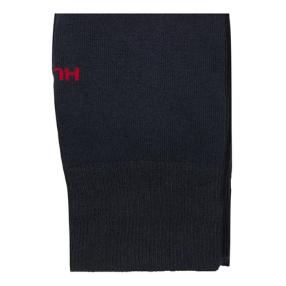 Dark Blue - Side - Hugo Unisex Adult Plain Logo Socks (Pack of 3)