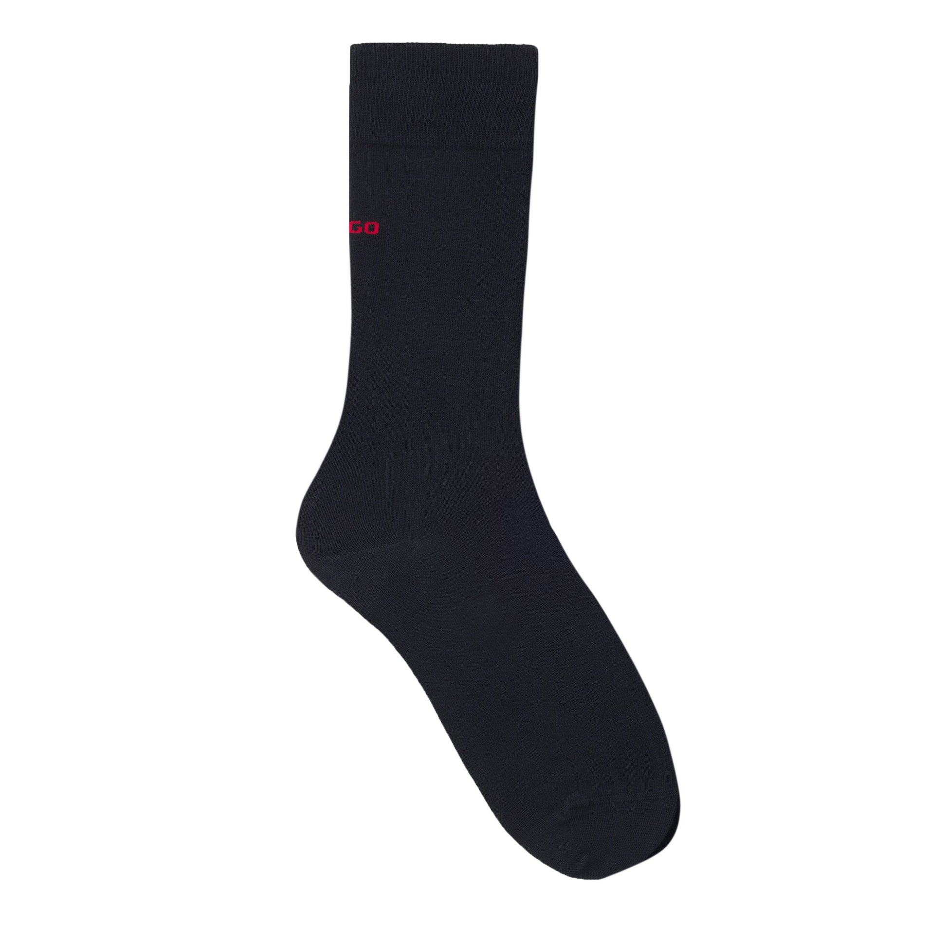 Dark Blue - Lifestyle - Hugo Unisex Adult Plain Logo Socks (Pack of 3)