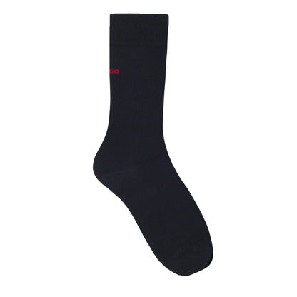 Dark Blue - Lifestyle - Hugo Unisex Adult Plain Logo Socks (Pack of 3)
