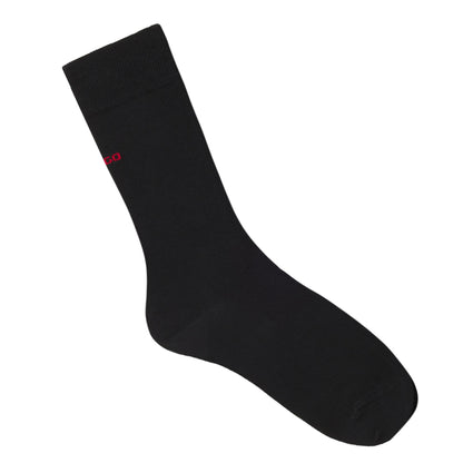 Black - Pack Shot - Hugo Unisex Adult Plain Logo Socks (Pack of 3)