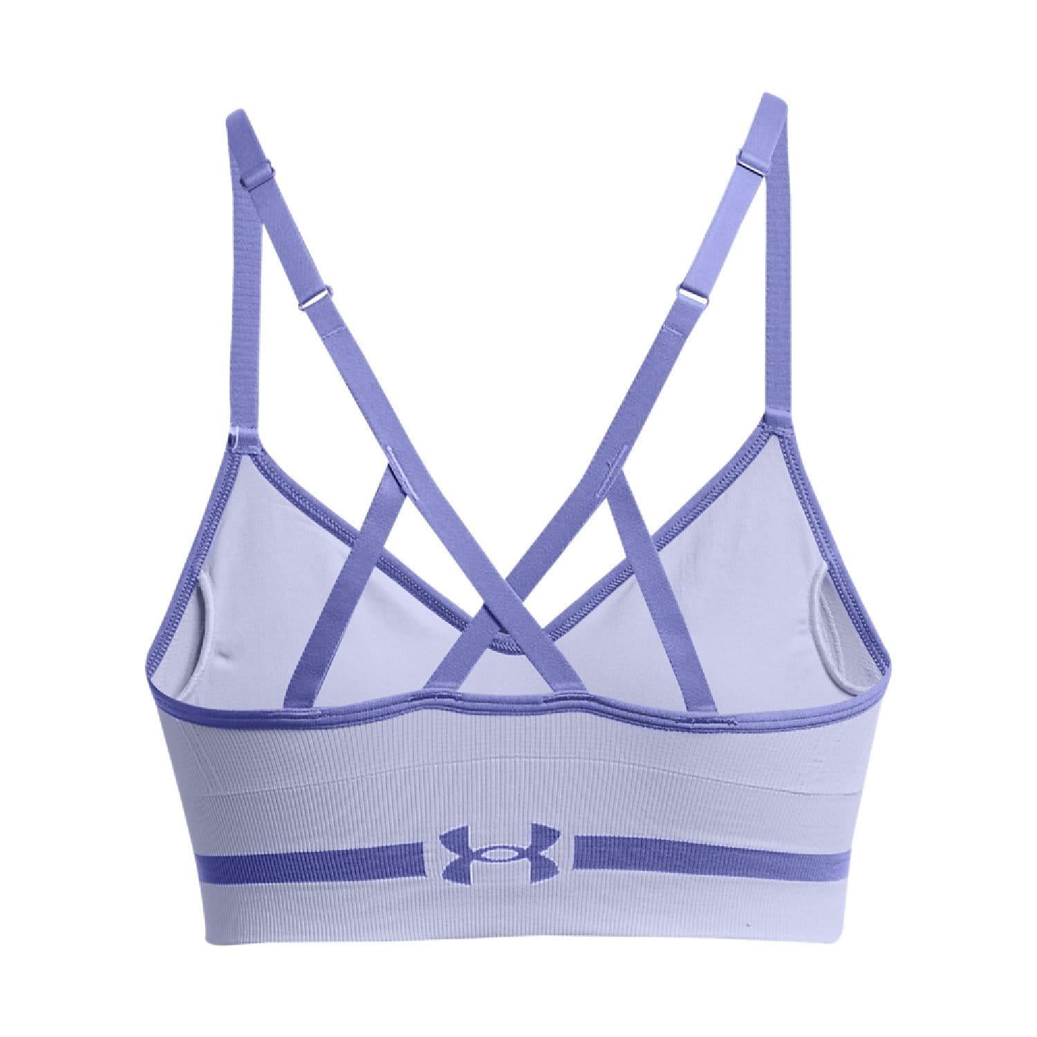 Purple - Back - Under Armour Womens-Ladies Seamless Sports Bra