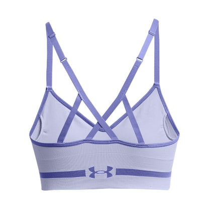 Purple - Back - Under Armour Womens-Ladies Seamless Sports Bra