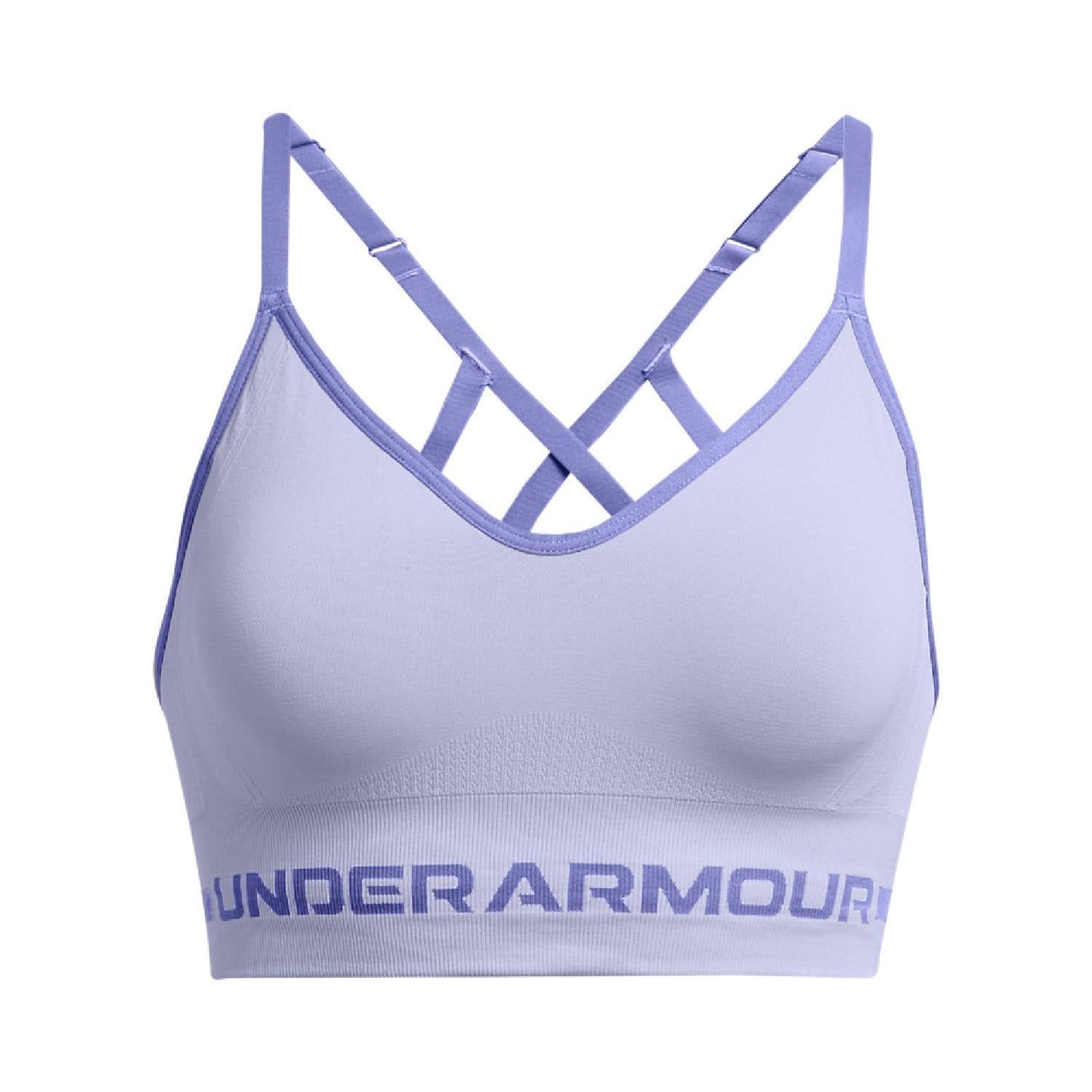 Purple - Front - Under Armour Womens-Ladies Seamless Sports Bra