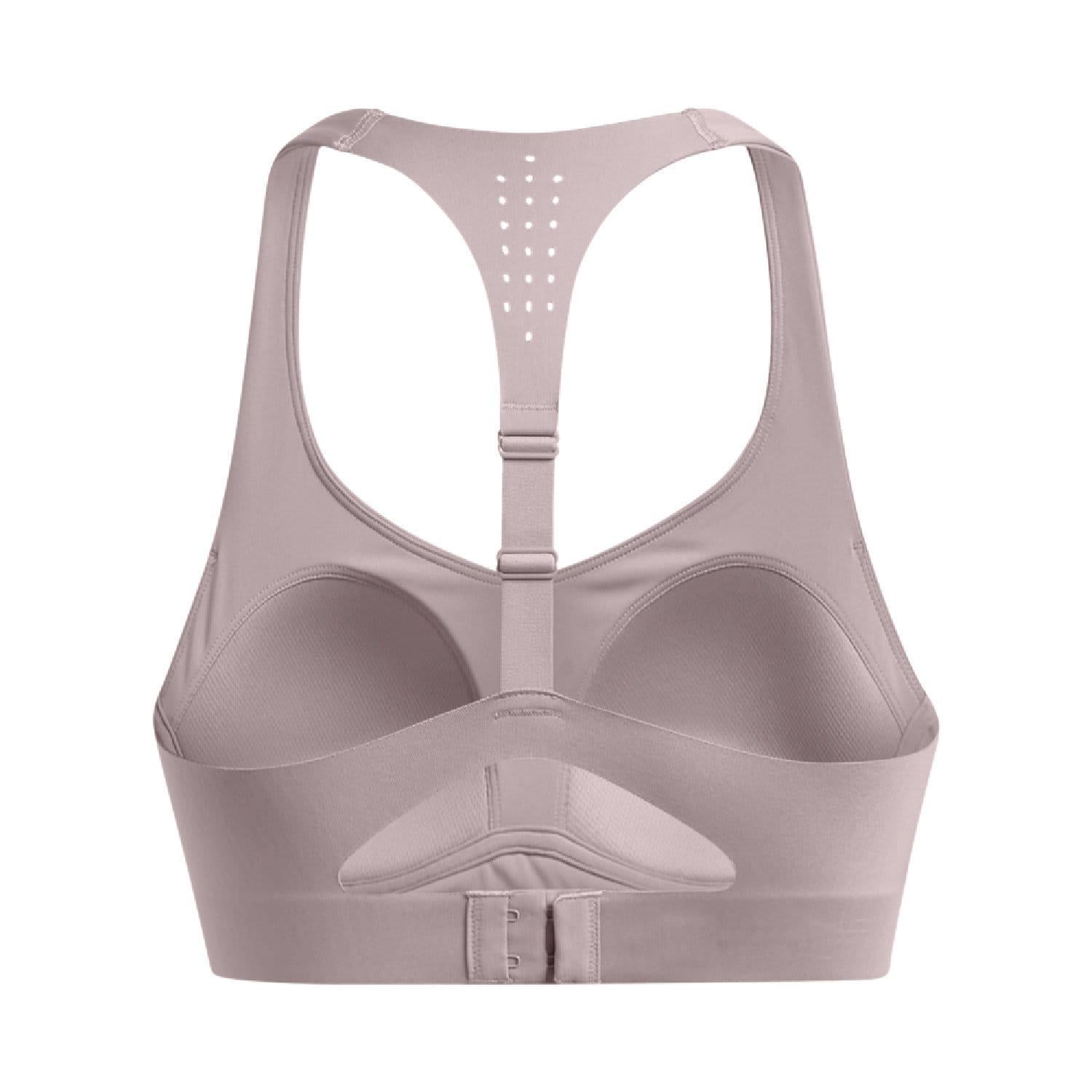 Grey - Back - Under Armour Womens-Ladies Medium Support Sports Bra