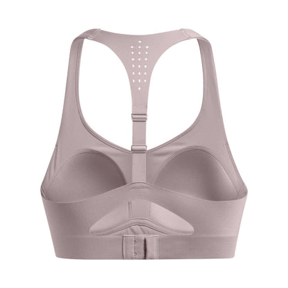 Grey - Back - Under Armour Womens-Ladies Medium Support Sports Bra