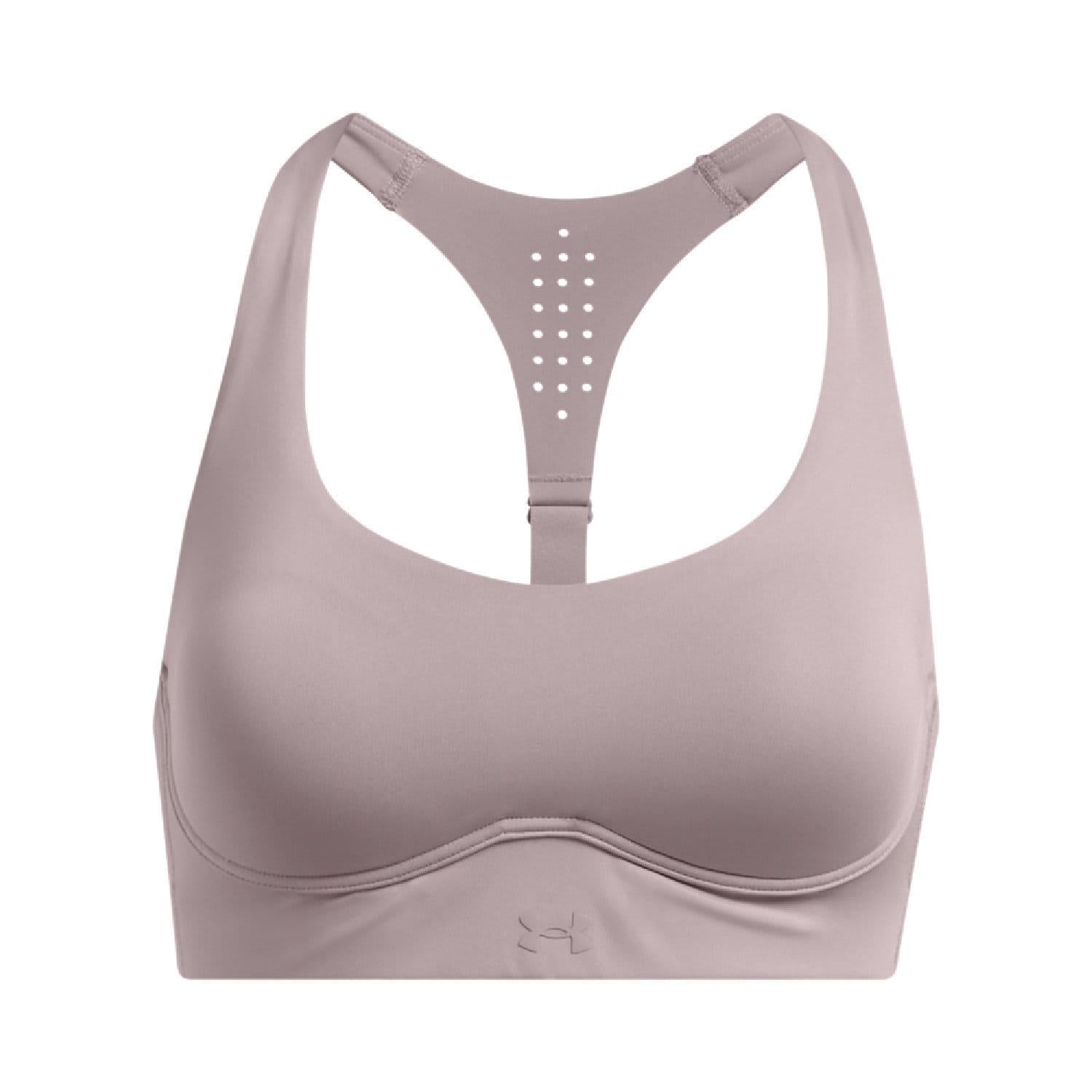 Grey - Front - Under Armour Womens-Ladies Medium Support Sports Bra