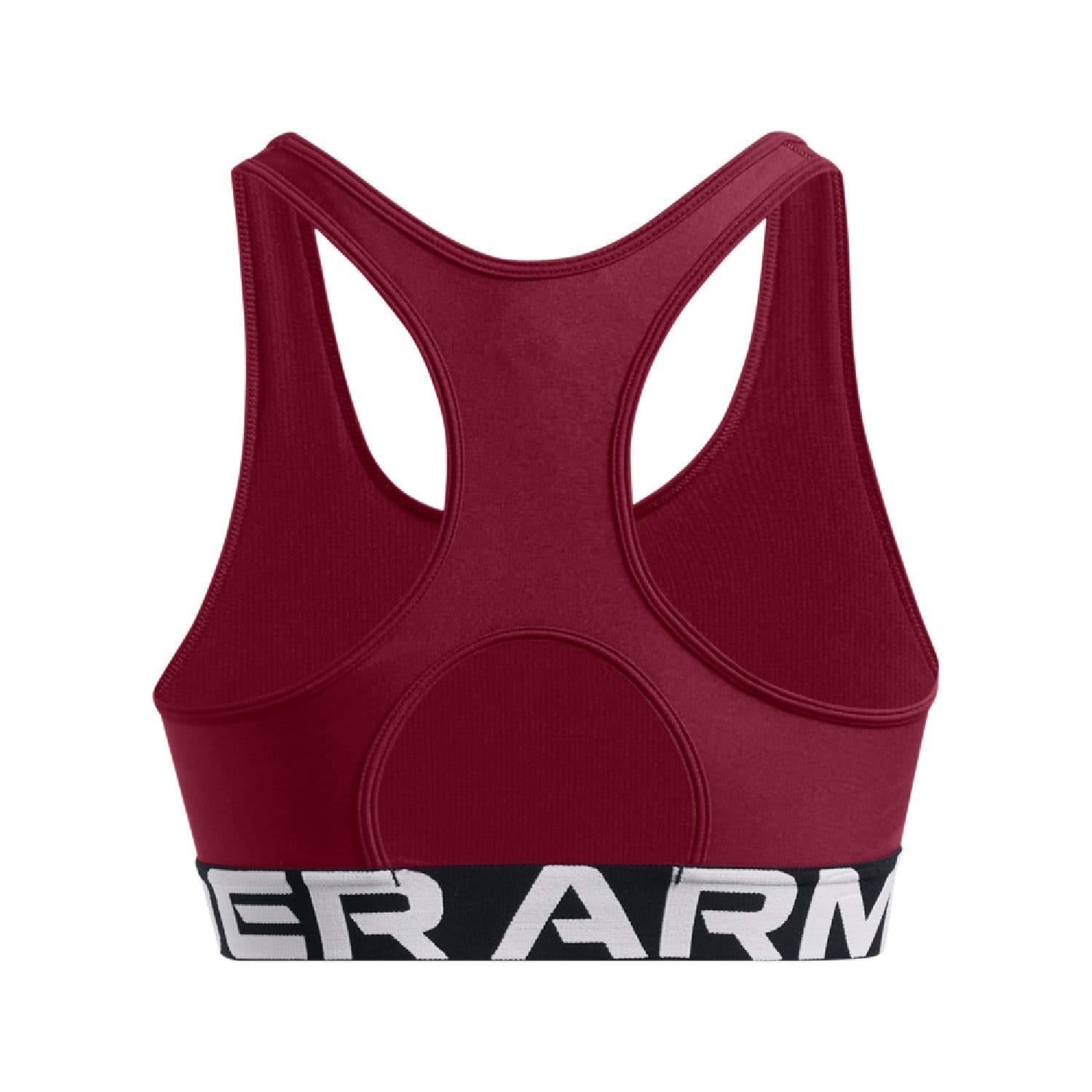 Red - Back - Under Armour Womens-Ladies HeatGear Sports Bra