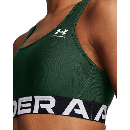 Green - Side - Under Armour Womens-Ladies HeatGear Sports Bra