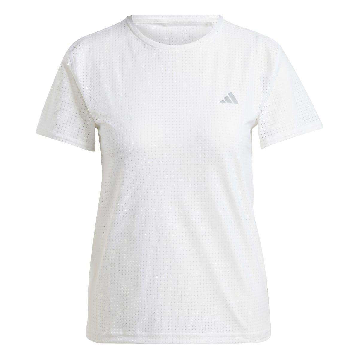 White - Front - Adidas Womens-Ladies Fast Running T-Shirt