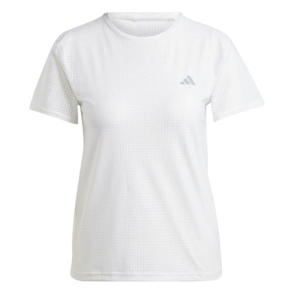 White - Front - Adidas Womens-Ladies Fast Running T-Shirt
