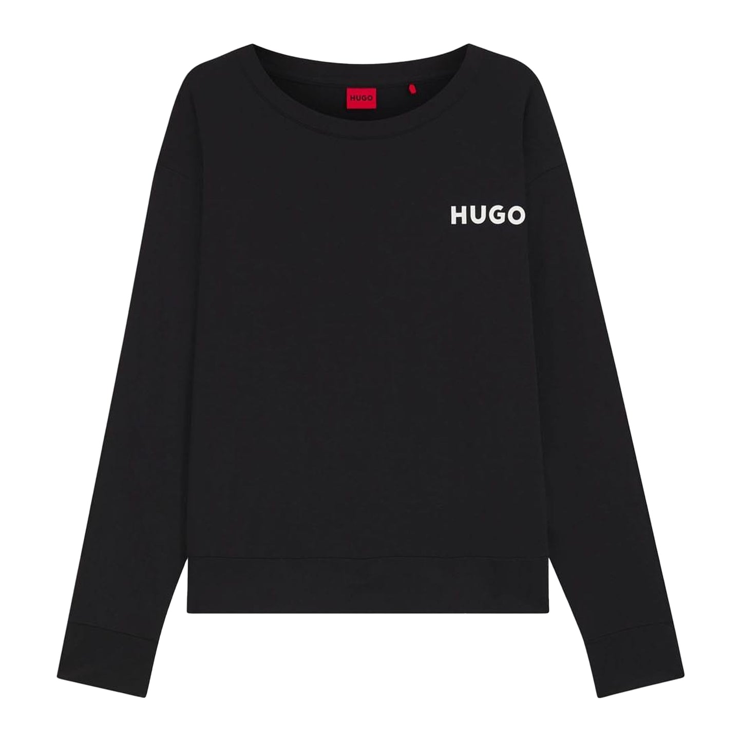 Black - Front - Hugo Womens-Ladies Unite Long-Sleeved Pyjama Top