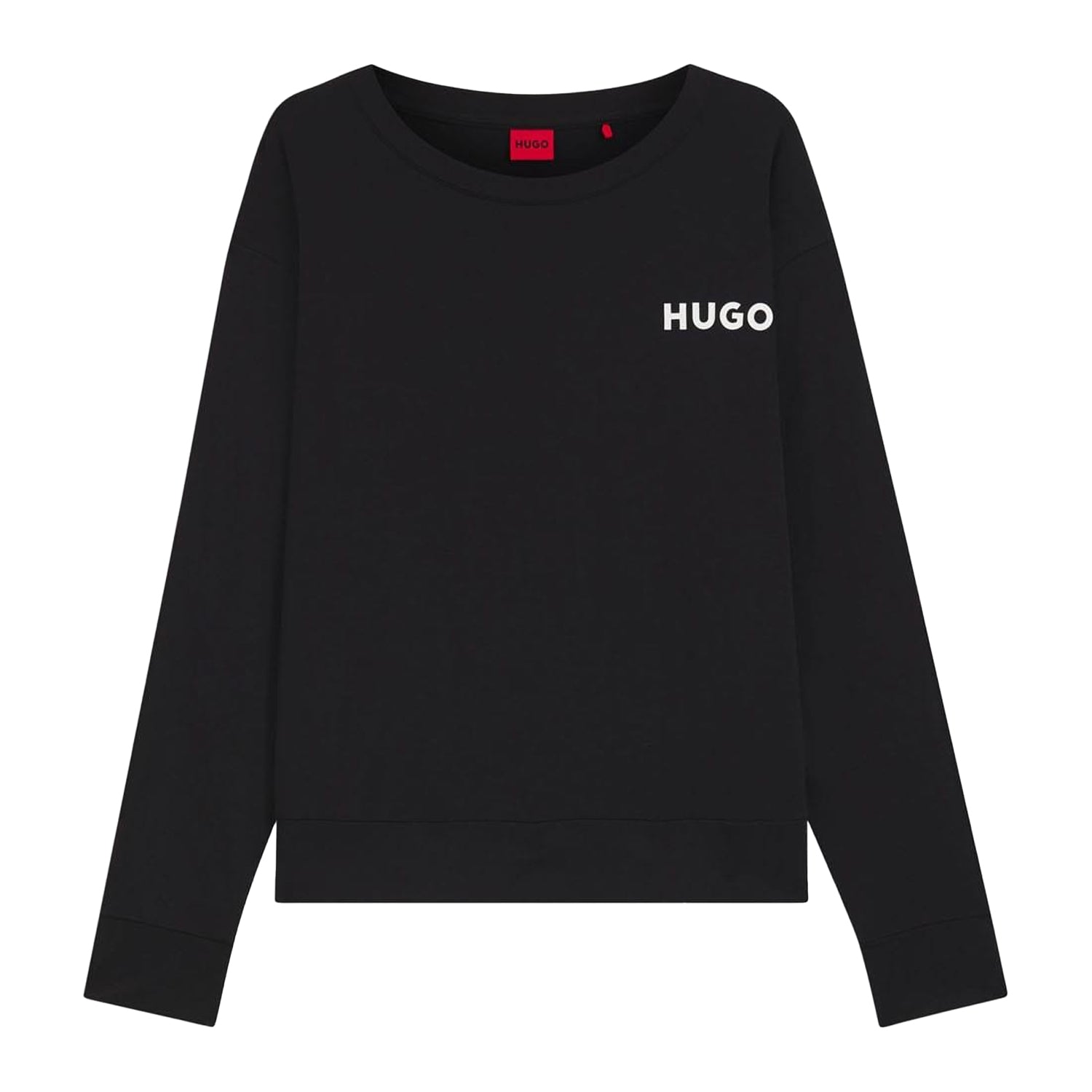 Black - Front - Hugo Womens-Ladies Unite Long-Sleeved Pyjama Top