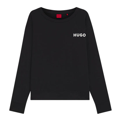 Black - Front - Hugo Womens-Ladies Unite Long-Sleeved Pyjama Top