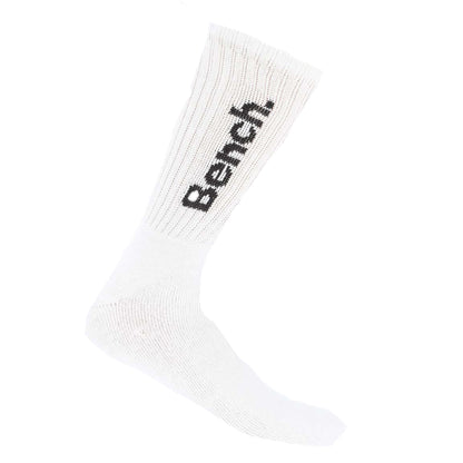 Black-White-Grey - Back - Bench Unisex Adult Daxter Crew Socks (Pack of 6)