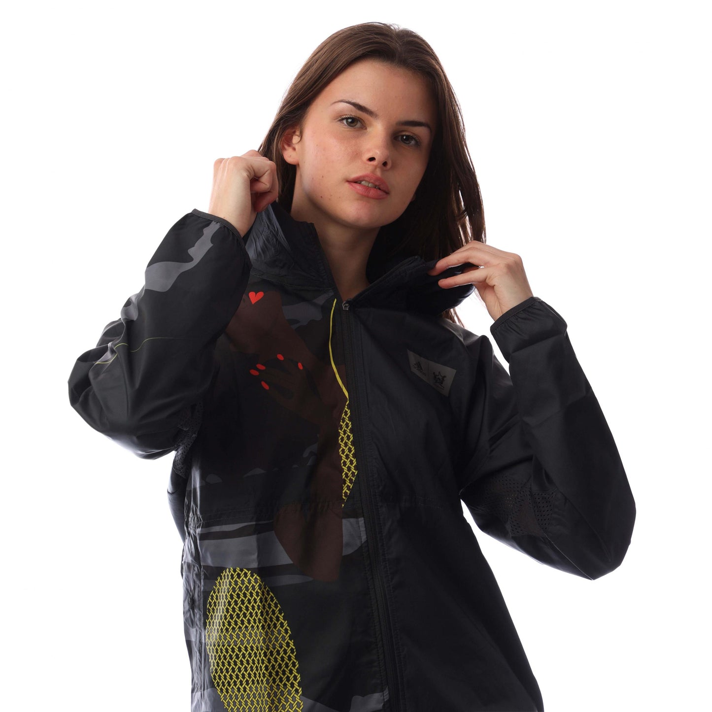 Grey - Side - Adidas Womens-Ladies Thebe Magugu Running Jacket