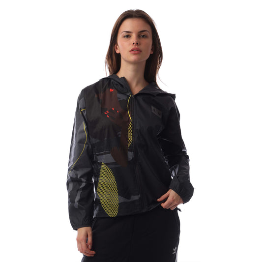 Grey - Front - Adidas Womens-Ladies Thebe Magugu Running Jacket