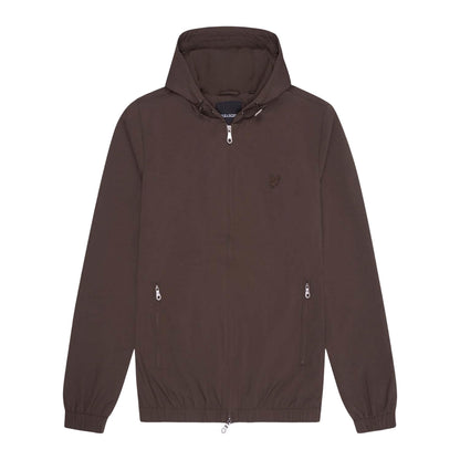 Green - Front - Lyle & Scott Mens Tonal Eagle Hooded Bomber Jacket