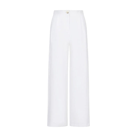 White - Front - Armani Exchange Womens-Ladies Plain Trousers