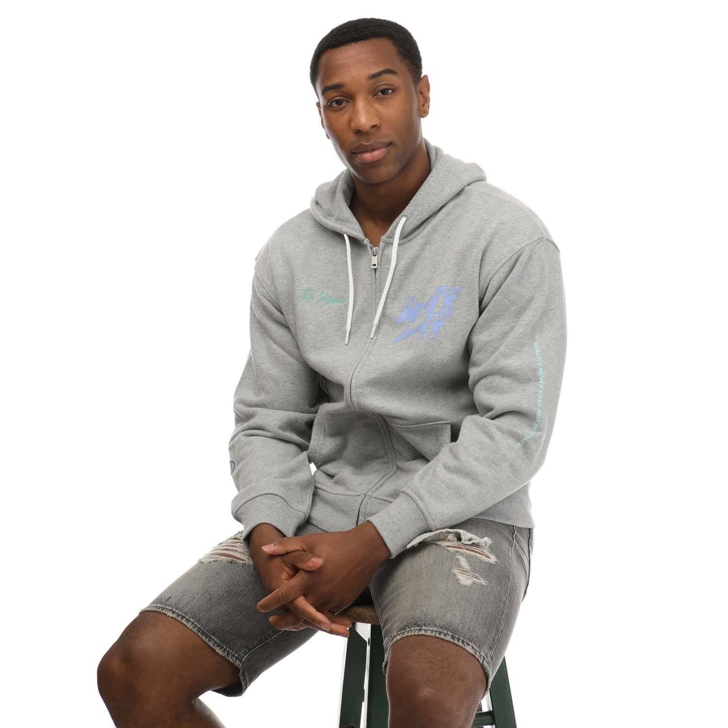 Grey - Lifestyle - Levis Mens Graphic Relaxed Fit Hoodie