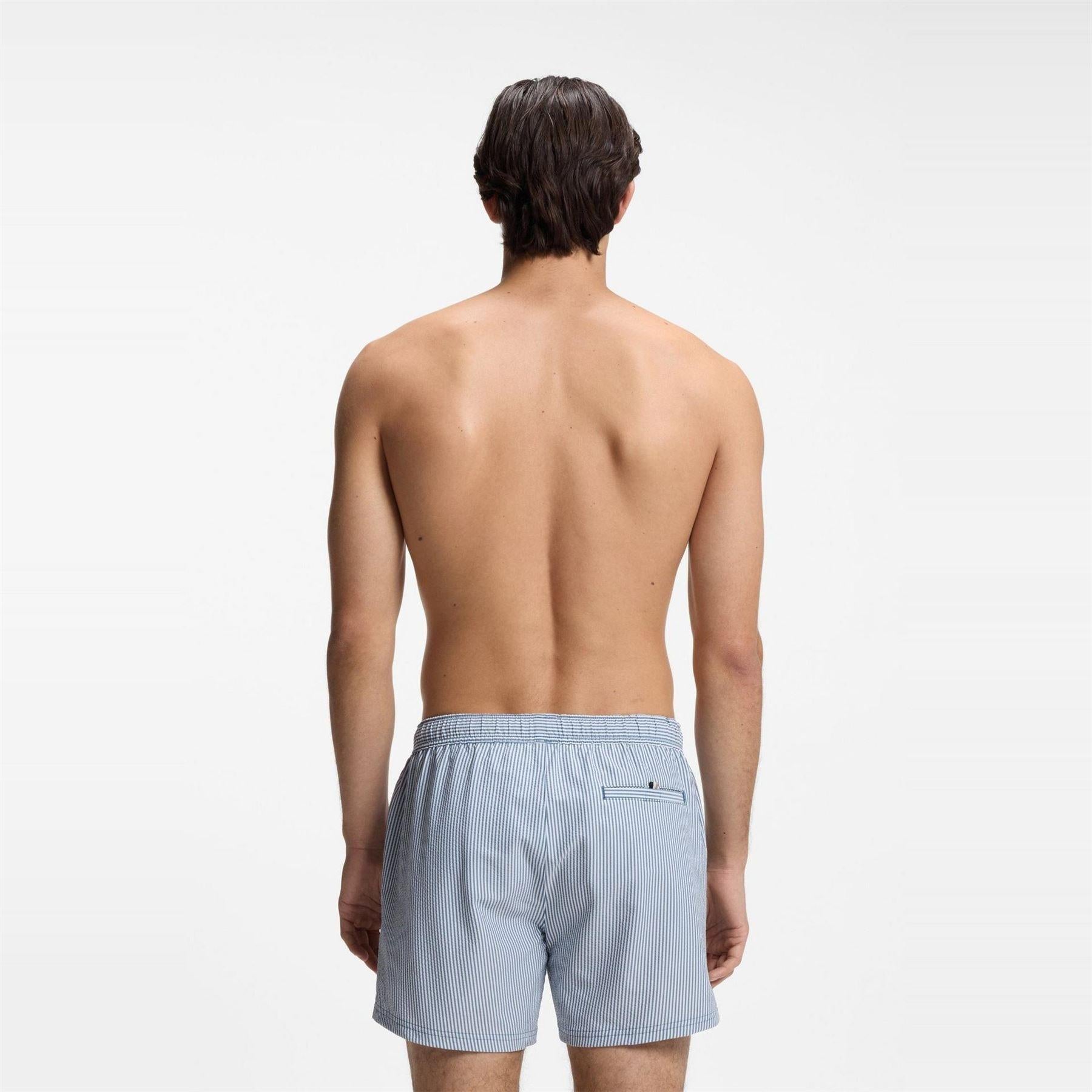 Open Blue - Side - Boss Mens Velvetfish Swim Shorts