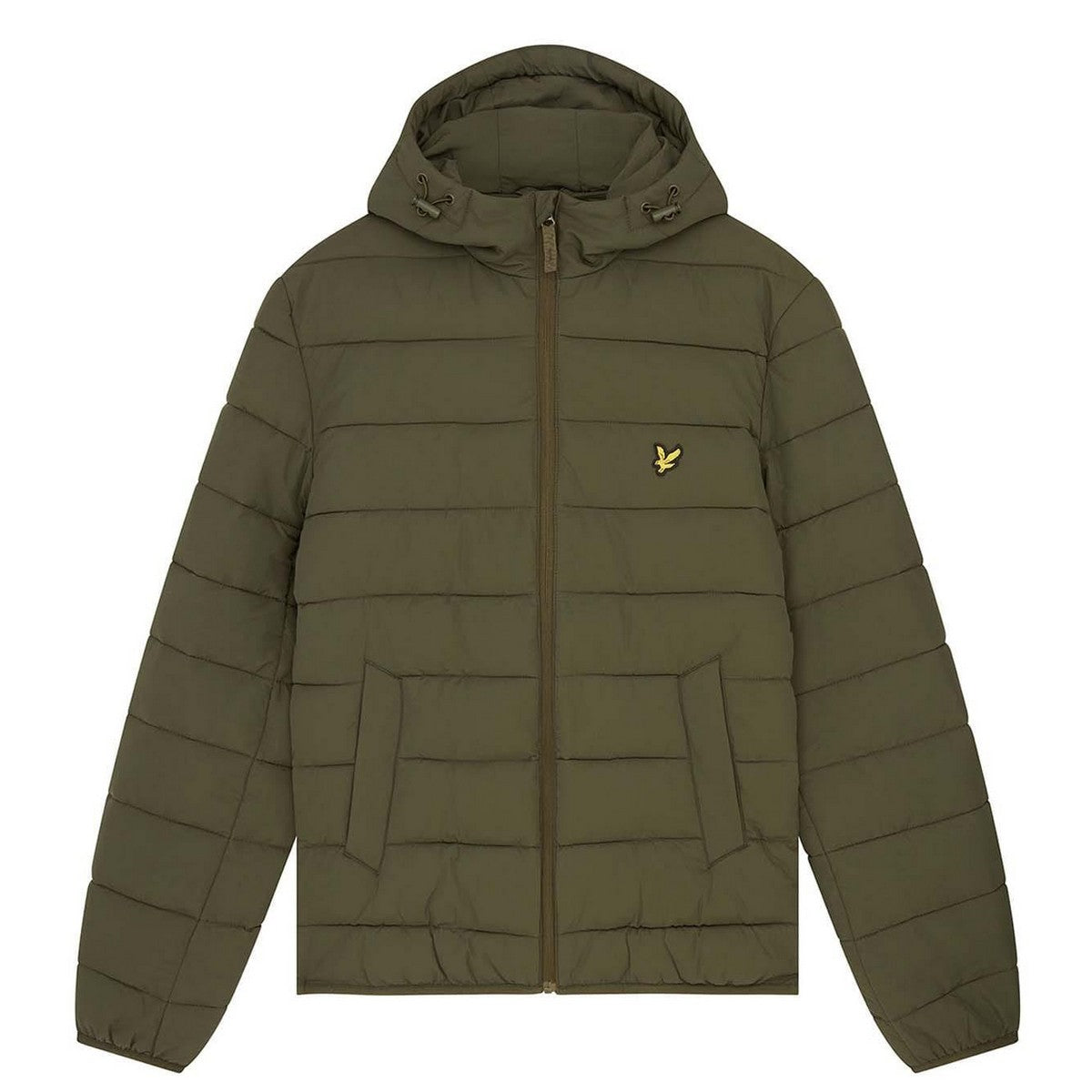 Olive - Front - Lyle & Scott Mens Lightweight Puffer Jacket